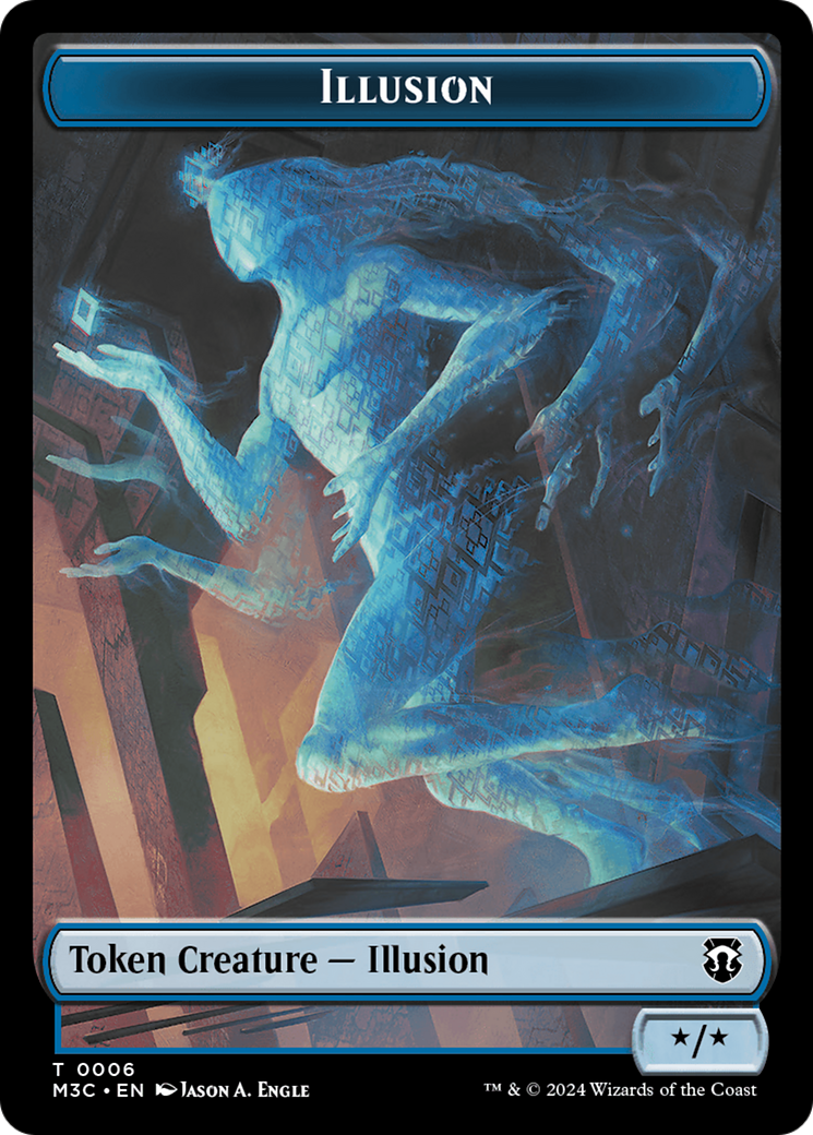 Illusion (Ripple Foil) // Servo Double-Sided Token [Modern Horizons 3 Commander Tokens] | Gear Gaming Bentonville