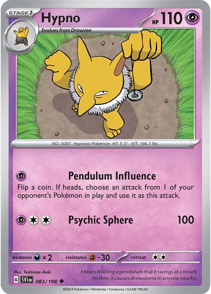 Hypno (083/198) [Scarlet & Violet: Base Set] | Gear Gaming Bentonville