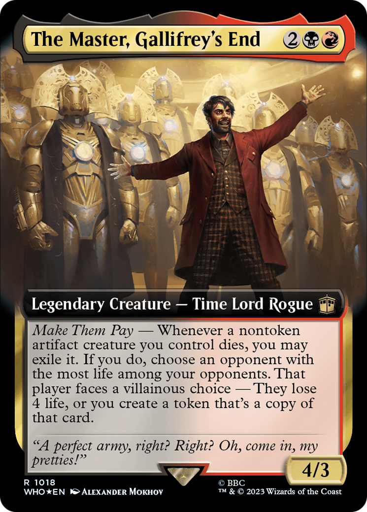 The Master, Gallifrey's End (Extended Art) (Surge Foil) [Doctor Who] | Gear Gaming Bentonville