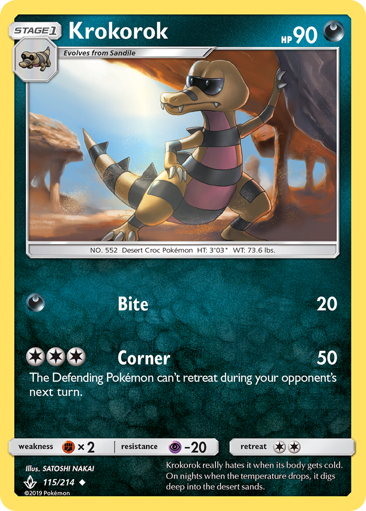 Krokorok (115/214) [Sun & Moon: Unbroken Bonds] | Gear Gaming Bentonville