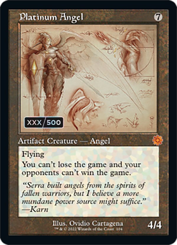 Platinum Angel (Retro Schematic) (Serialized) [The Brothers' War Retro Artifacts] | Gear Gaming Bentonville