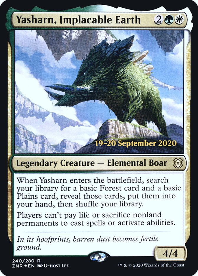 Yasharn, Implacable Earth [Zendikar Rising Prerelease Promos] | Gear Gaming Bentonville