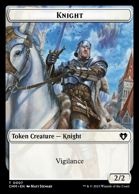 Treasure // Knight Double-Sided Token [Commander Masters Tokens] | Gear Gaming Bentonville