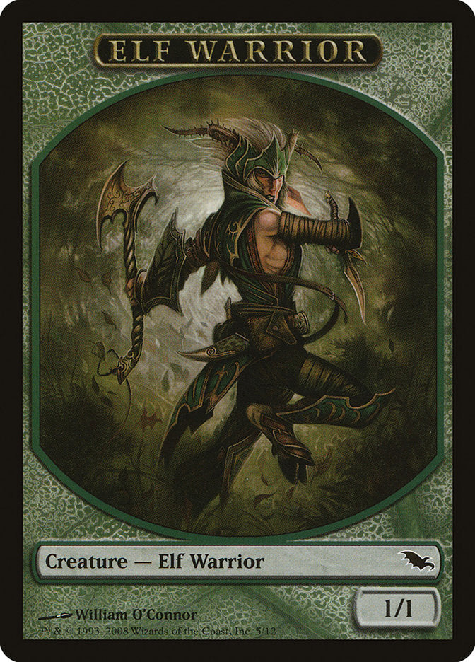 Elf Warrior Token (5/12) [Shadowmoor Tokens] | Gear Gaming Bentonville
