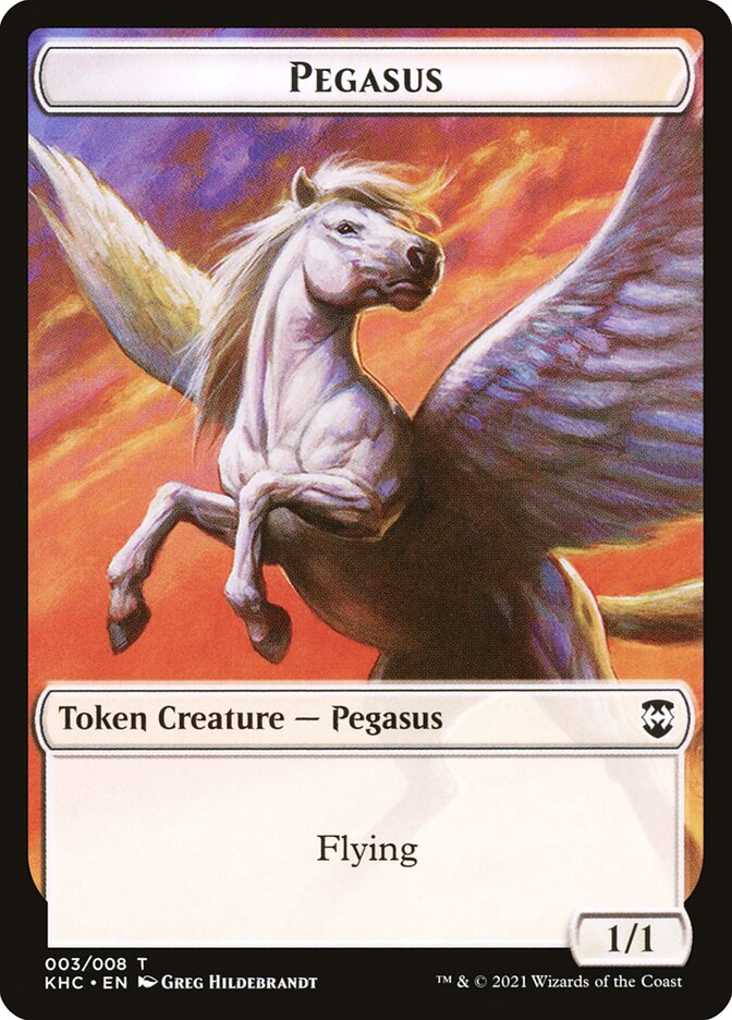 Kithkin Soldier // Pegasus Double-Sided Token [Kaldheim Commander Tokens] | Gear Gaming Bentonville