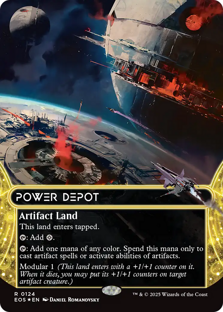 Power Depot (0124) (Borderless) (Galaxy Foil) [Edge of Eternities: Stellar Sights] | Gear Gaming Bentonville