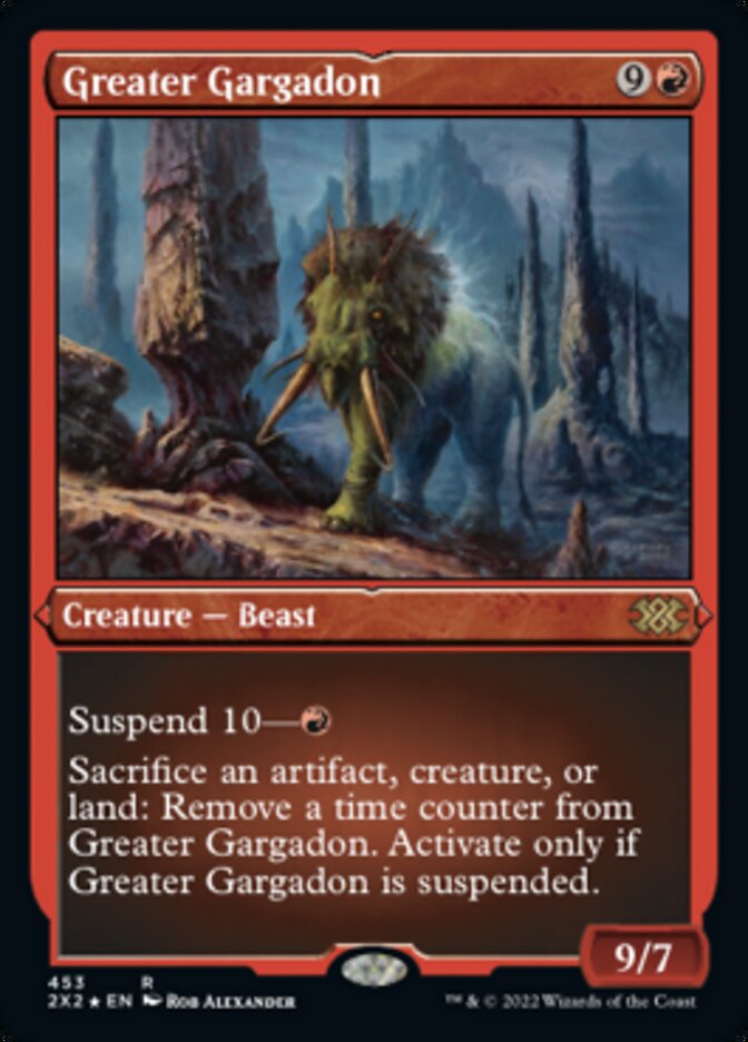 Greater Gargadon (Foil Etched) [Double Masters 2022] | Gear Gaming Bentonville