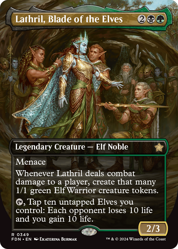 Lathril, Blade of the Elves (Borderless) [Foundations] | Gear Gaming Bentonville