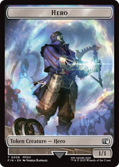 Human Soldier // Hero (0008) Double-Sided Token [FINAL FANTASY Commander Tokens] | Gear Gaming Bentonville