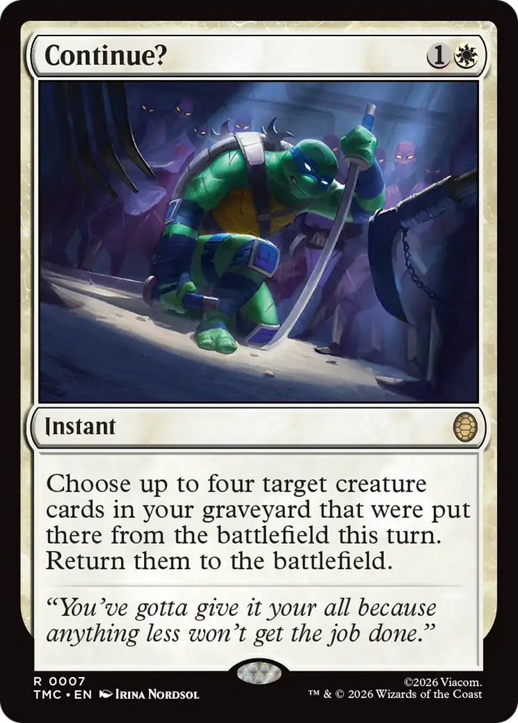 Continue? [Teenage Mutant Ninja Turtles Commander] | Gear Gaming Bentonville