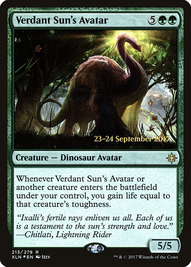 Verdant Sun's Avatar [Ixalan Prerelease Promos] | Gear Gaming Bentonville