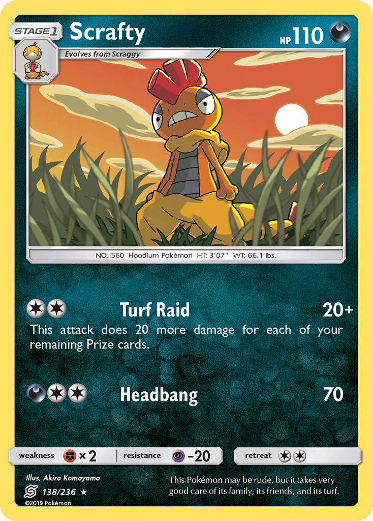 Scrafty (138/236) [Sun & Moon: Unified Minds] | Gear Gaming Bentonville