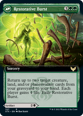 Pestilent Cauldron // Restorative Burst (Extended Art) [Strixhaven: School of Mages] | Gear Gaming Bentonville