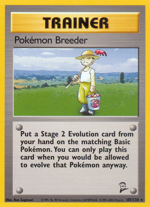 Pokemon Breeder (105/130) [Base Set 2] | Gear Gaming Bentonville