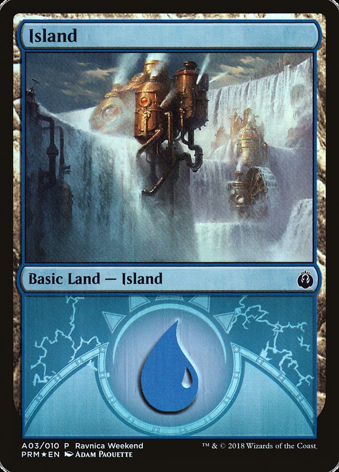 Island (A03) [Ravnica Allegiance Ravnica Weekend] | Gear Gaming Bentonville