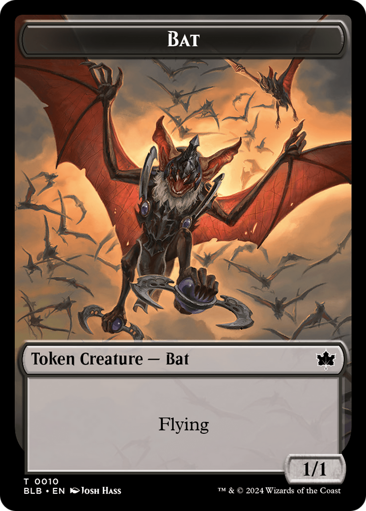 Bat // Intrepid Rabbit Double-Sided Token [Bloomburrow Tokens] | Gear Gaming Bentonville