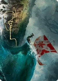 Run Ashore Art Card (Gold-Stamped Signature) [Kaldheim Art Series] | Gear Gaming Bentonville