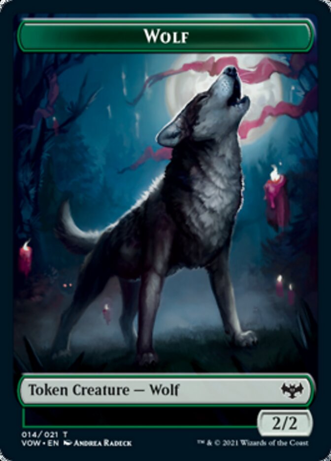 Wolf (011) // Wolf (014) Double-Sided Token [Innistrad: Crimson Vow Tokens] | Gear Gaming Bentonville