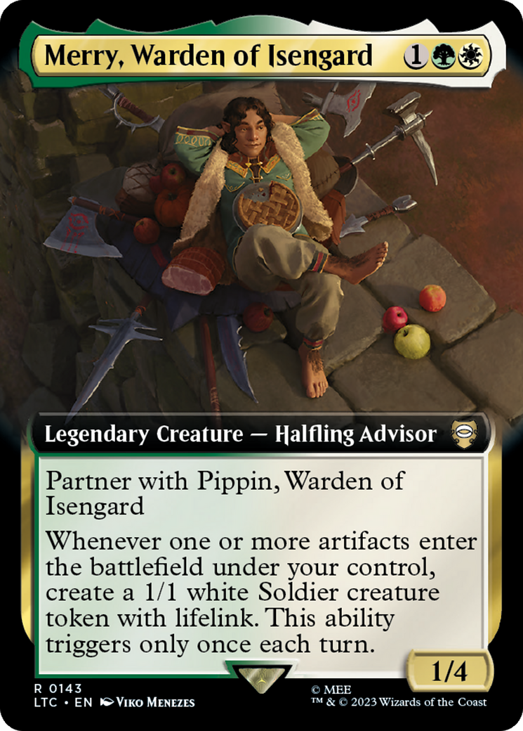 Merry, Warden of Isengard (Extended Art) [The Lord of the Rings: Tales of Middle-Earth Commander] | Gear Gaming Bentonville