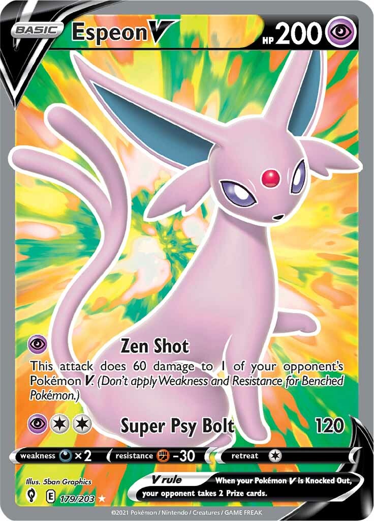 Espeon V (179/203) [Sword & Shield: Evolving Skies] | Gear Gaming Bentonville