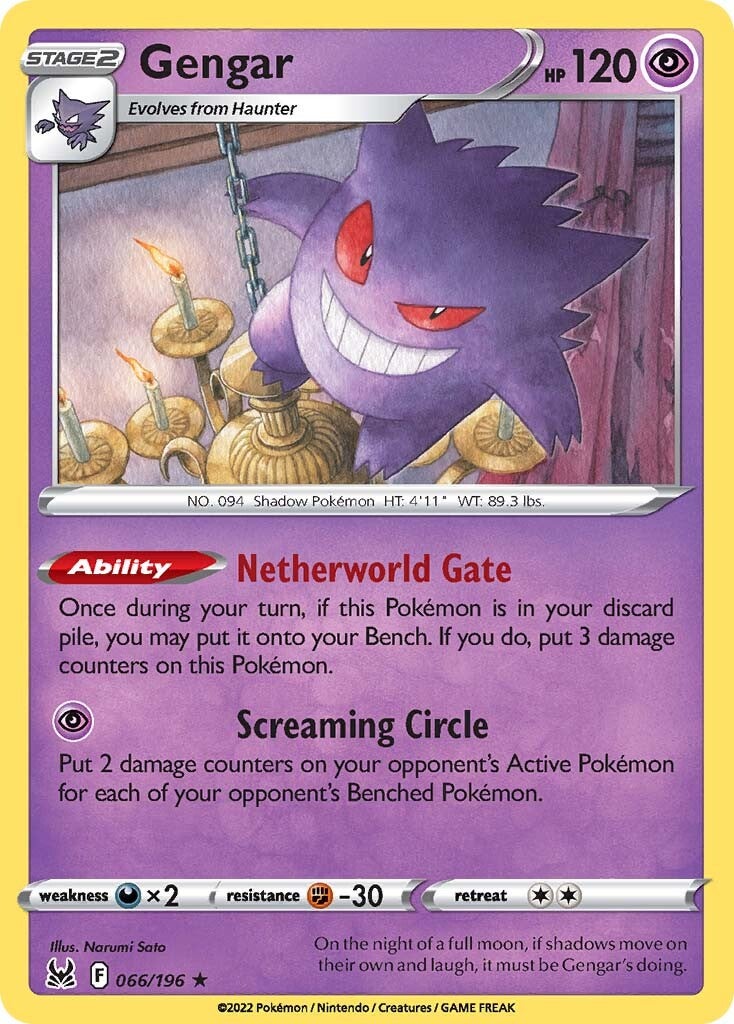 Gengar (066/196) [Sword & Shield: Lost Origin] | Gear Gaming Bentonville