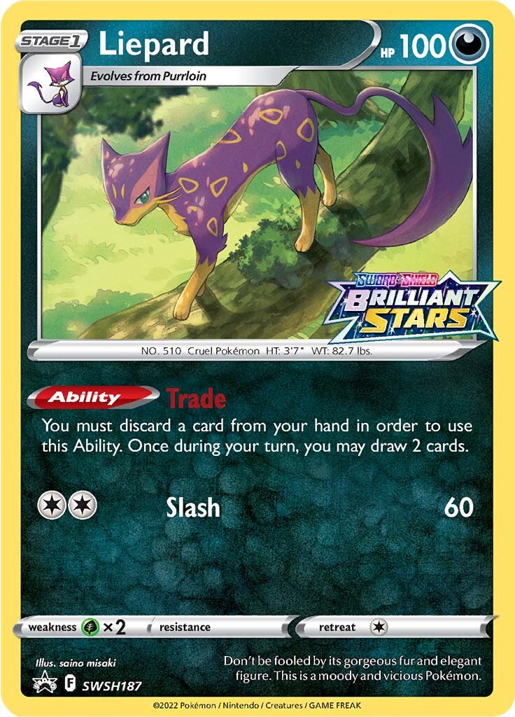 Liepard (SWSH187) (Prerelease Promo) [Sword & Shield: Black Star Promos] | Gear Gaming Bentonville