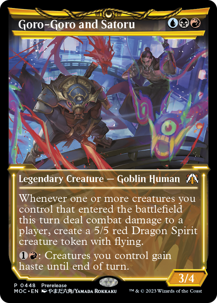 Goro-Goro and Satoru (Showcase Planar Booster Fun) [March of the Machine Commander Prerelease Promos] | Gear Gaming Bentonville