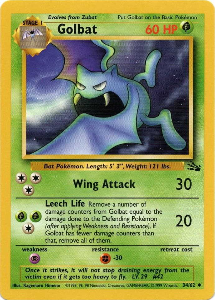 Golbat (34/62) [Fossil Unlimited] | Gear Gaming Bentonville