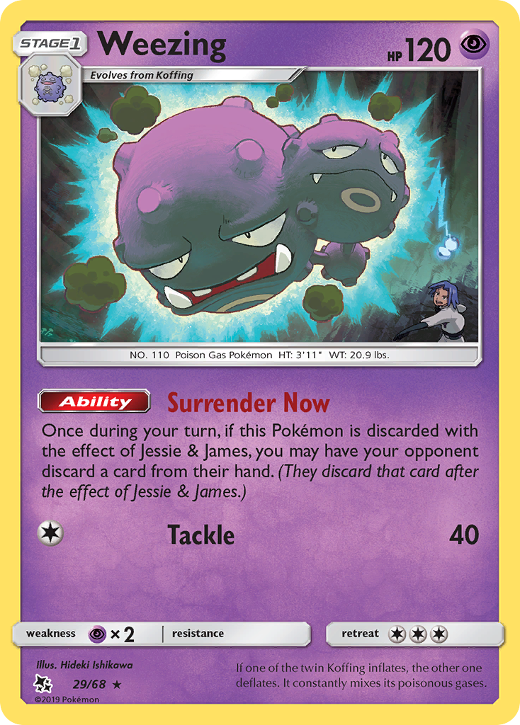 Weezing (29/68) [Sun & Moon: Hidden Fates] | Gear Gaming Bentonville