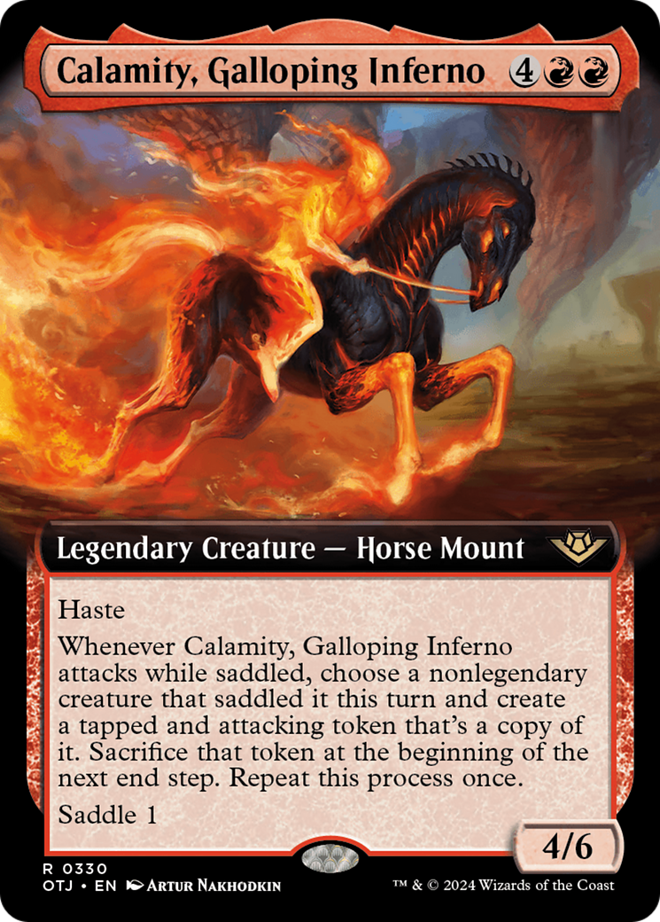 Calamity, Galloping Inferno (Extended Art) [Outlaws of Thunder Junction] | Gear Gaming Bentonville