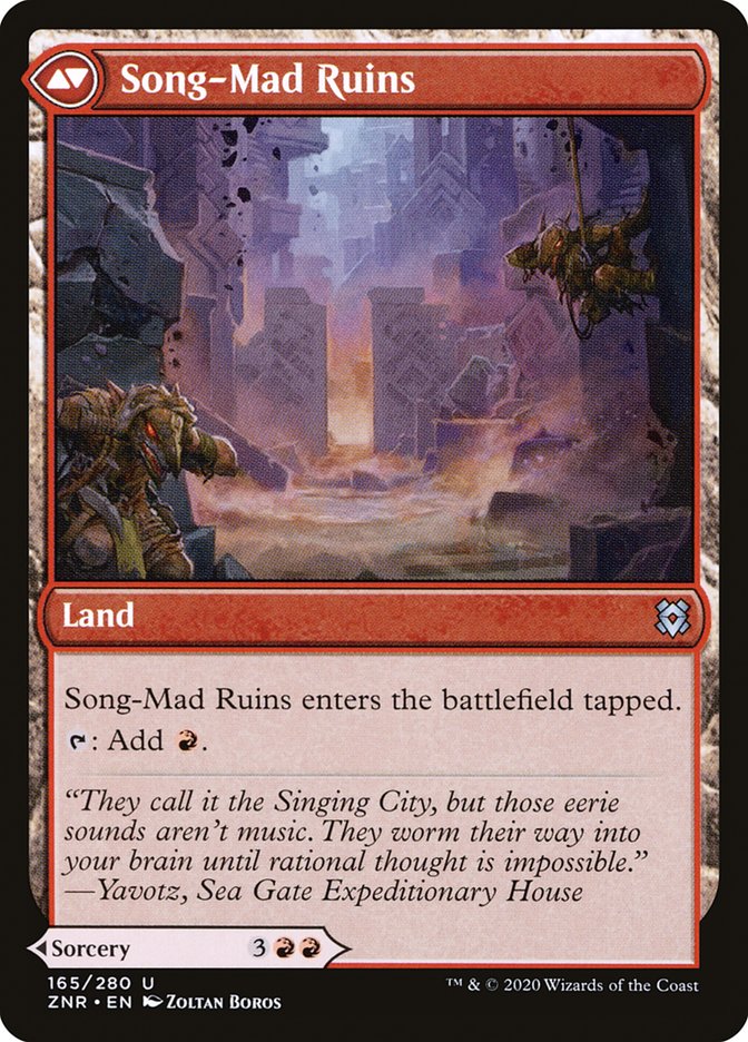 Song-Mad Treachery // Song-Mad Ruins [Zendikar Rising] | Gear Gaming Bentonville
