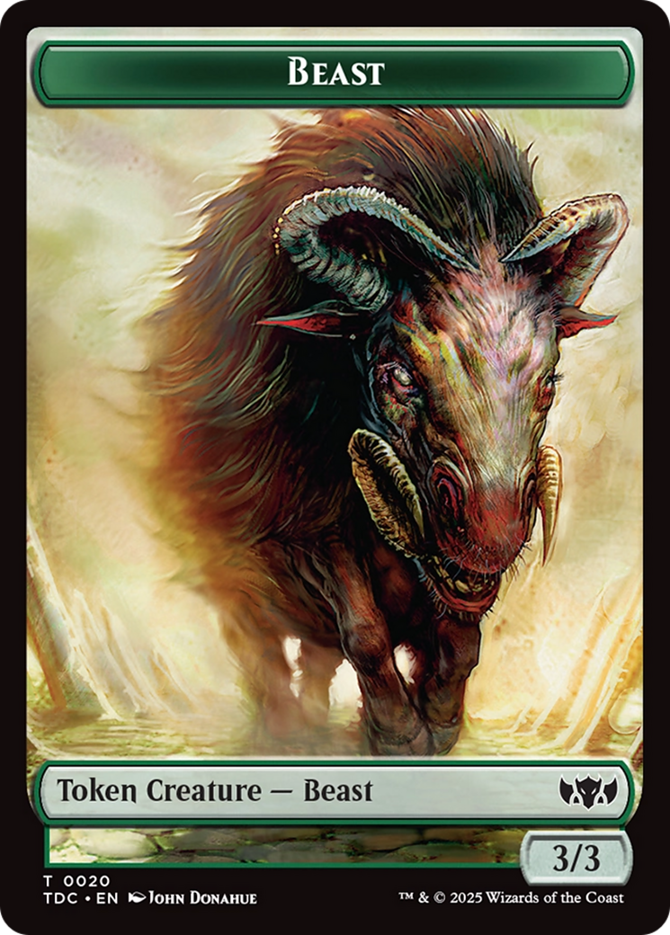 Beast // Treasure Double-Sided Token [Tarkir: Dragonstorm Commander Tokens] | Gear Gaming Bentonville