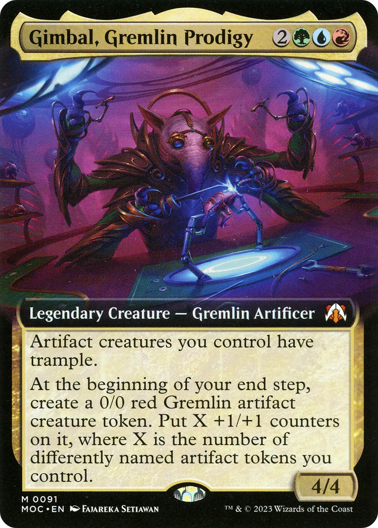 Gimbal, Gremlin Prodigy (Extended Art) [March of the Machine Commander] | Gear Gaming Bentonville