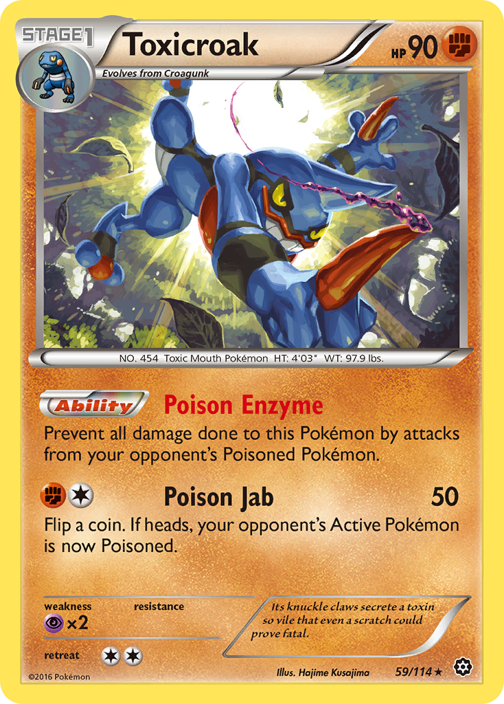 Toxicroak (59/114) [XY: Steam Siege] | Gear Gaming Bentonville