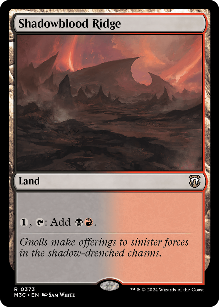 Shadowblood Ridge (Ripple Foil) [Modern Horizons 3 Commander] | Gear Gaming Bentonville