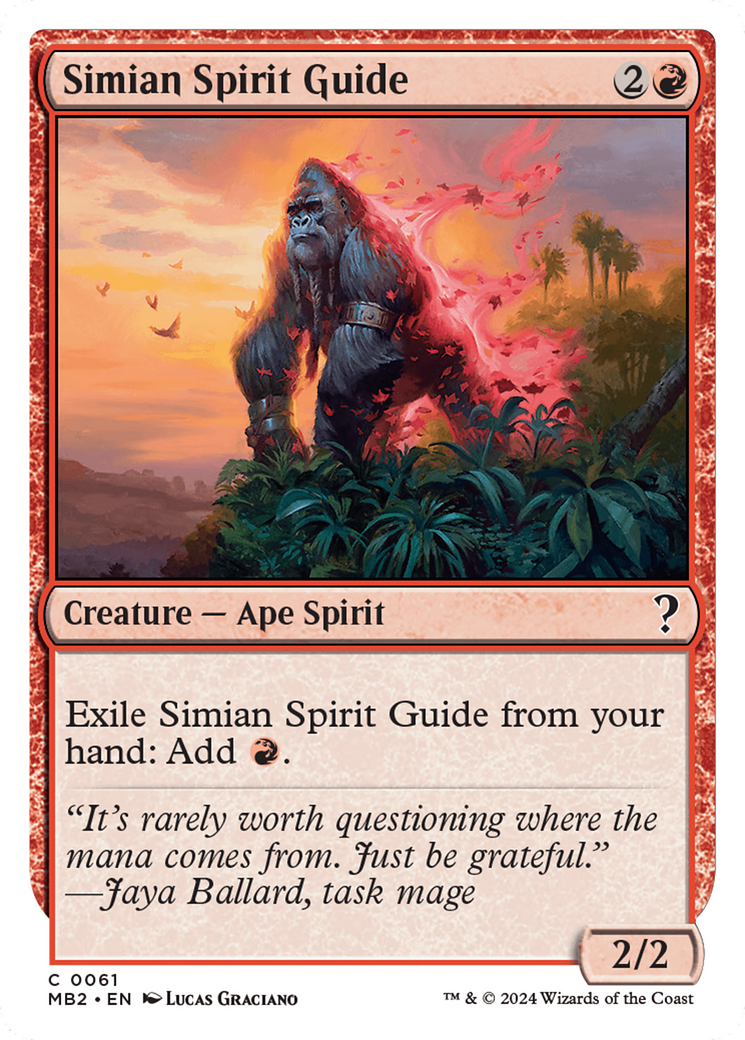 Simian Spirit Guide (White Border) [Mystery Booster 2] | Gear Gaming Bentonville