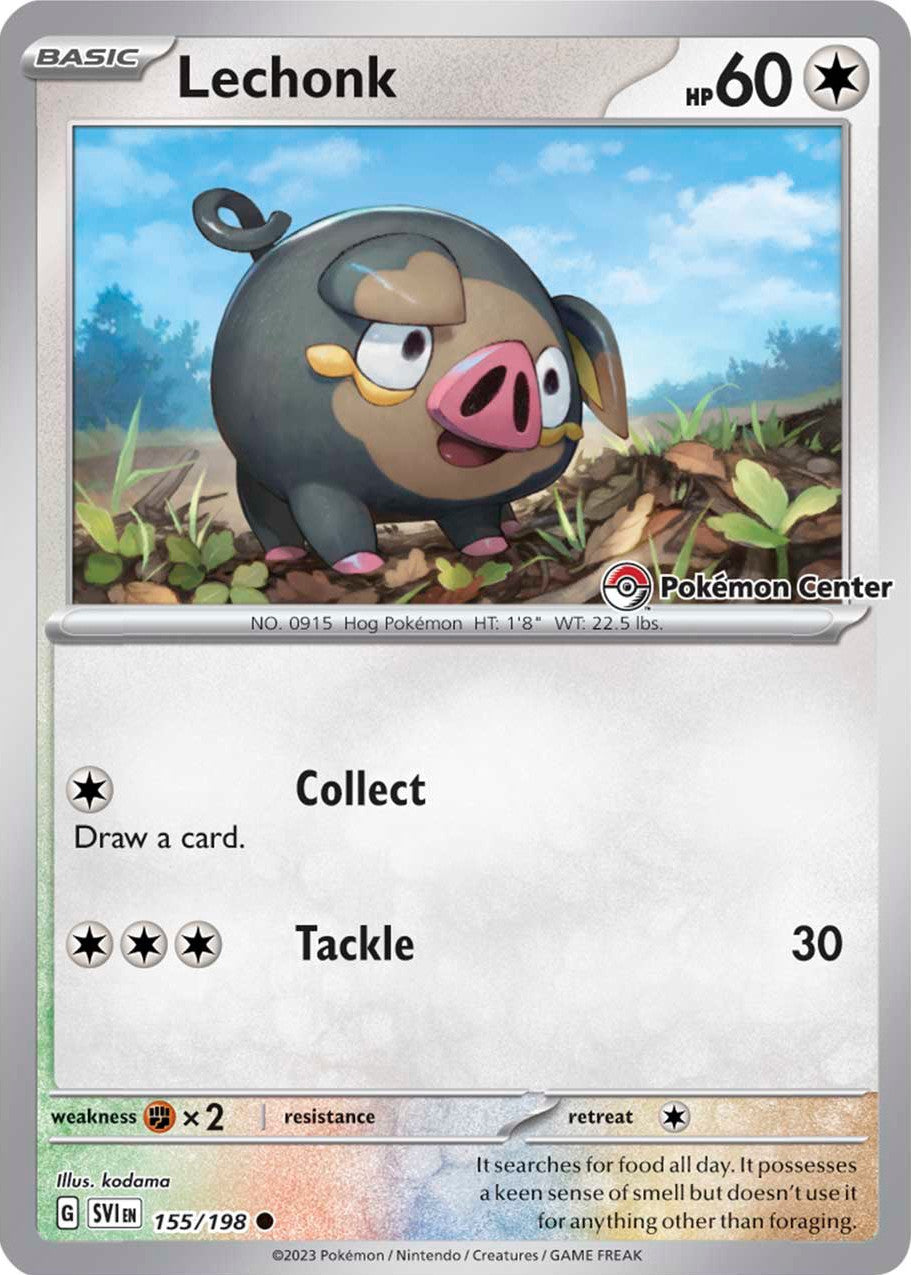 Lechonk (155/198) (Pokemon Center Exclusive) [Scarlet & Violet: Base Set] | Gear Gaming Bentonville