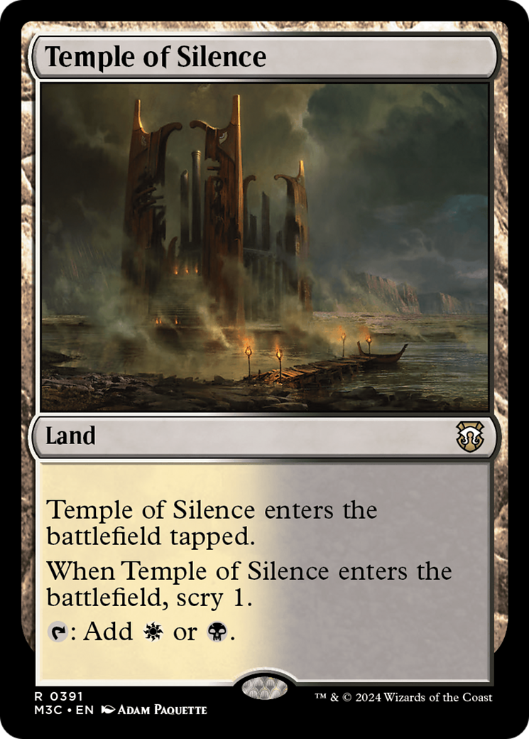 Temple of Silence (Ripple Foil) [Modern Horizons 3 Commander] | Gear Gaming Bentonville