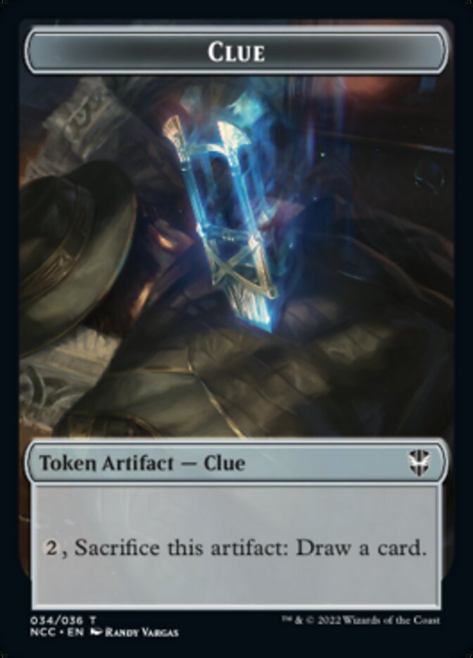 Clue // Fish Double-Sided Token [Streets of New Capenna Commander Tokens] | Gear Gaming Bentonville
