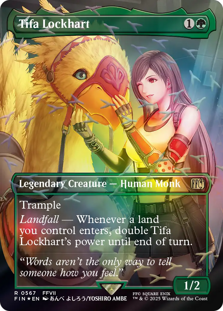 Tifa Lockhart (Borderless) (Chocobo Track Foil) [FINAL FANTASY] | Gear Gaming Bentonville