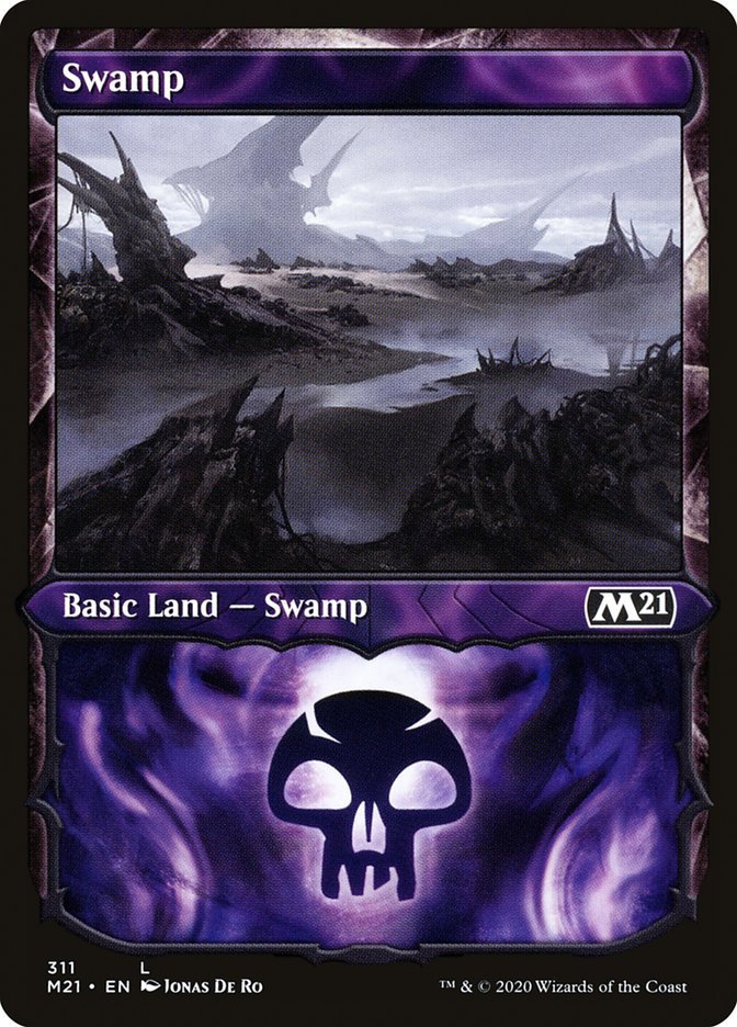 Swamp (311) (Showcase) [Core Set 2021] | Gear Gaming Bentonville