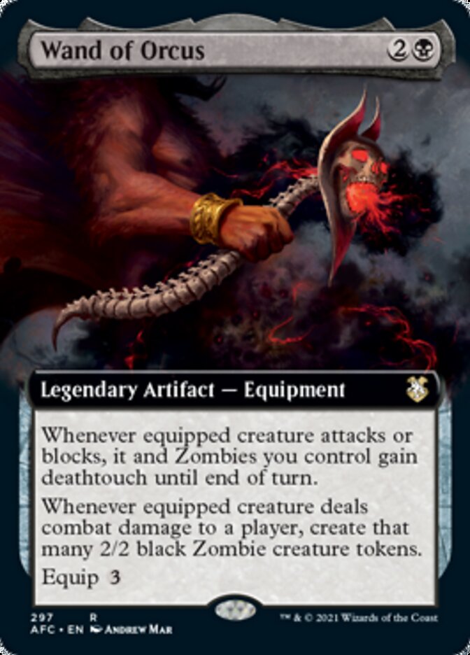 Wand of Orcus (Extended Art) [Dungeons & Dragons: Adventures in the Forgotten Realms Commander] | Gear Gaming Bentonville