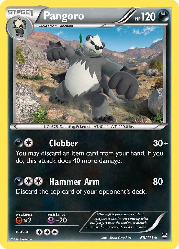 Pangoro (68/111) (Theme Deck Exclusive) [XY: Furious Fists] | Gear Gaming Bentonville