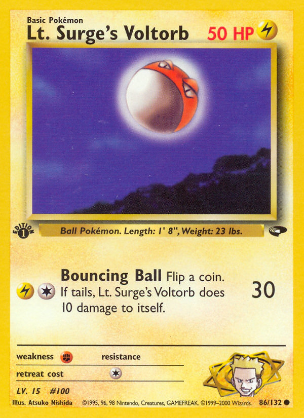 Lt. Surge's Voltorb (86/132) [Gym Challenge 1st Edition] | Gear Gaming Bentonville