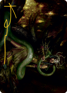 Saryth, the Viper's Fang Art Card (Gold-Stamped Signature) [Innistrad: Midnight Hunt Art Series] | Gear Gaming Bentonville