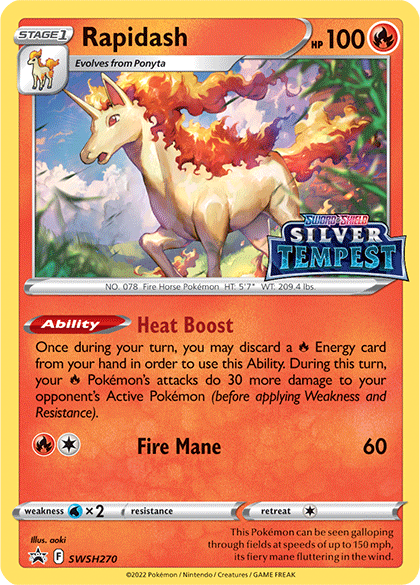 Rapidash (SWSH270) (Prerelease) [Sword & Shield: Black Star Promos] | Gear Gaming Bentonville