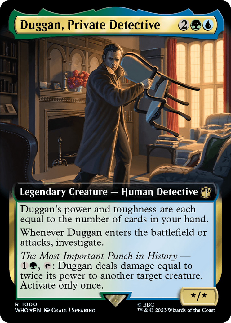 Duggan, Private Detective (Extended Art) (Surge Foil) [Doctor Who] | Gear Gaming Bentonville