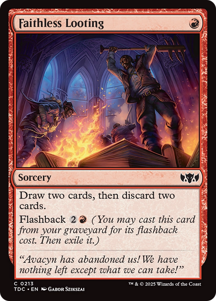 Faithless Looting [Tarkir: Dragonstorm Commander] | Gear Gaming Bentonville