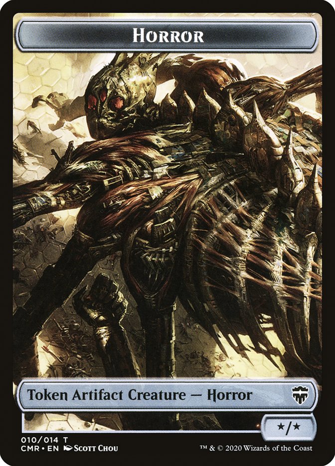Angel // Horror Double-Sided Token [Commander Legends Tokens] | Gear Gaming Bentonville