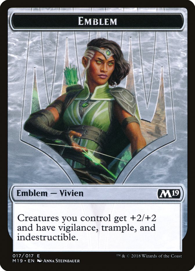 Vivien Reid Emblem [Core Set 2019 Tokens] | Gear Gaming Bentonville